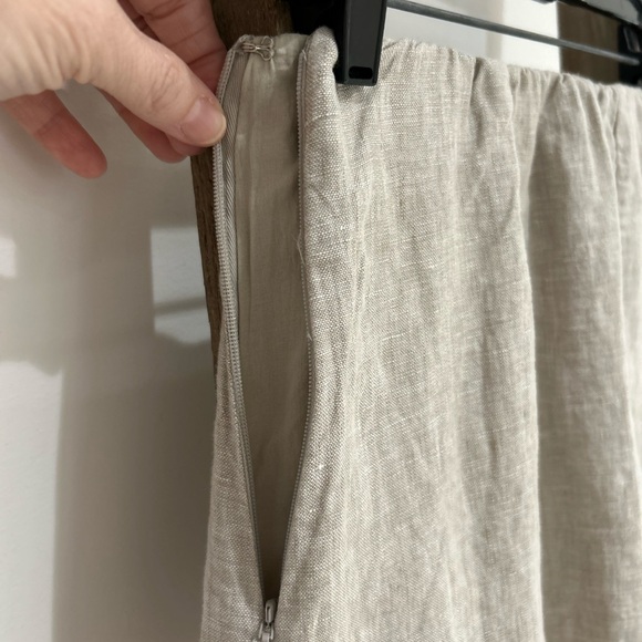 Quince European Linen High Rise Skort Flax Beige Side Zipper Size 2 Minimalist - Picture 5 of 14